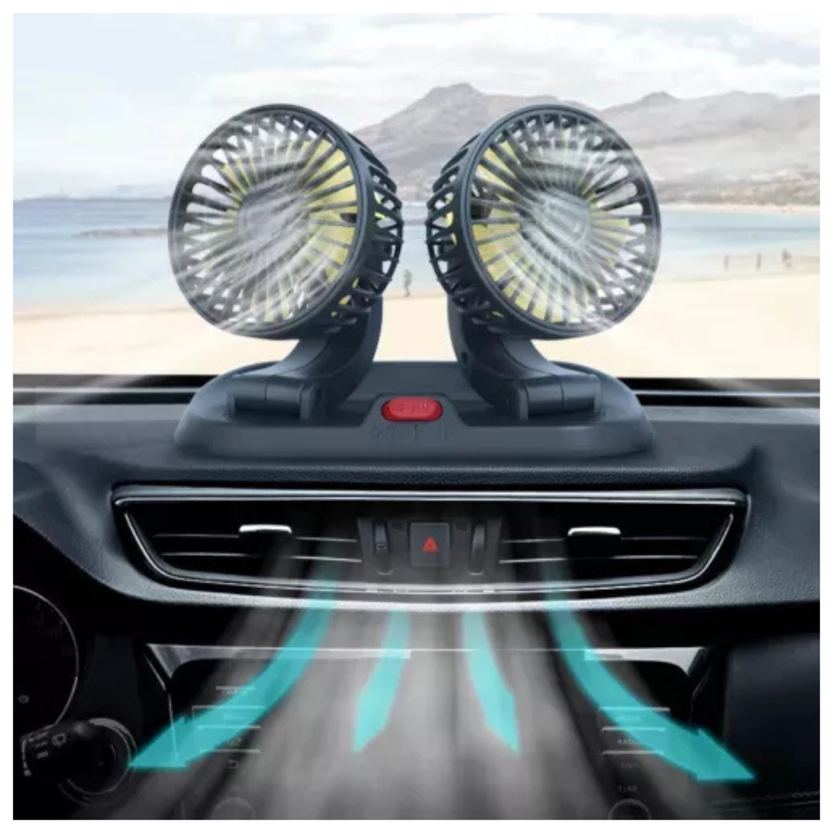 CoolDrive Dúo-Ventilador Dúo Para Automóvil