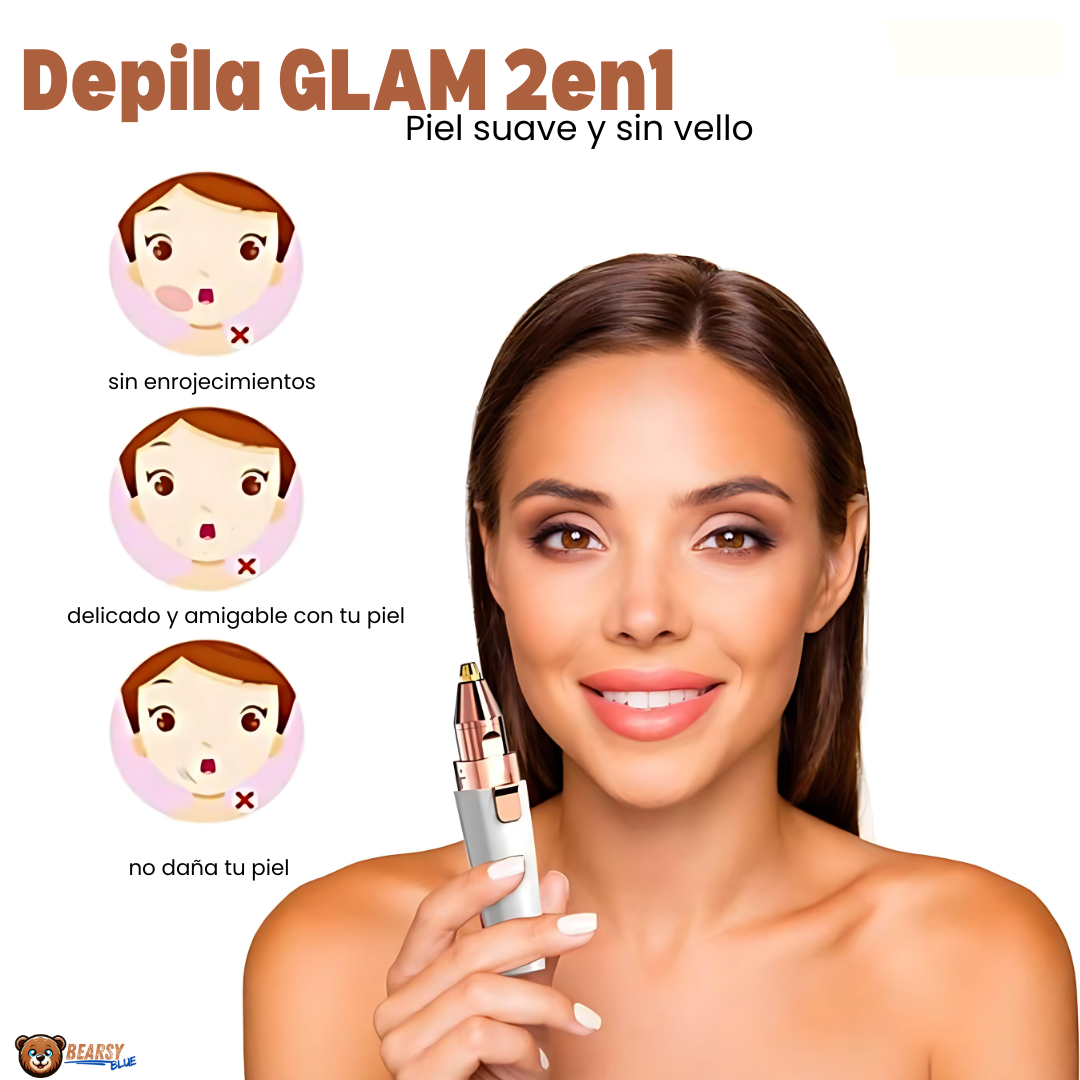 Depila Glam 2en1 - Depiladora de precisión facial