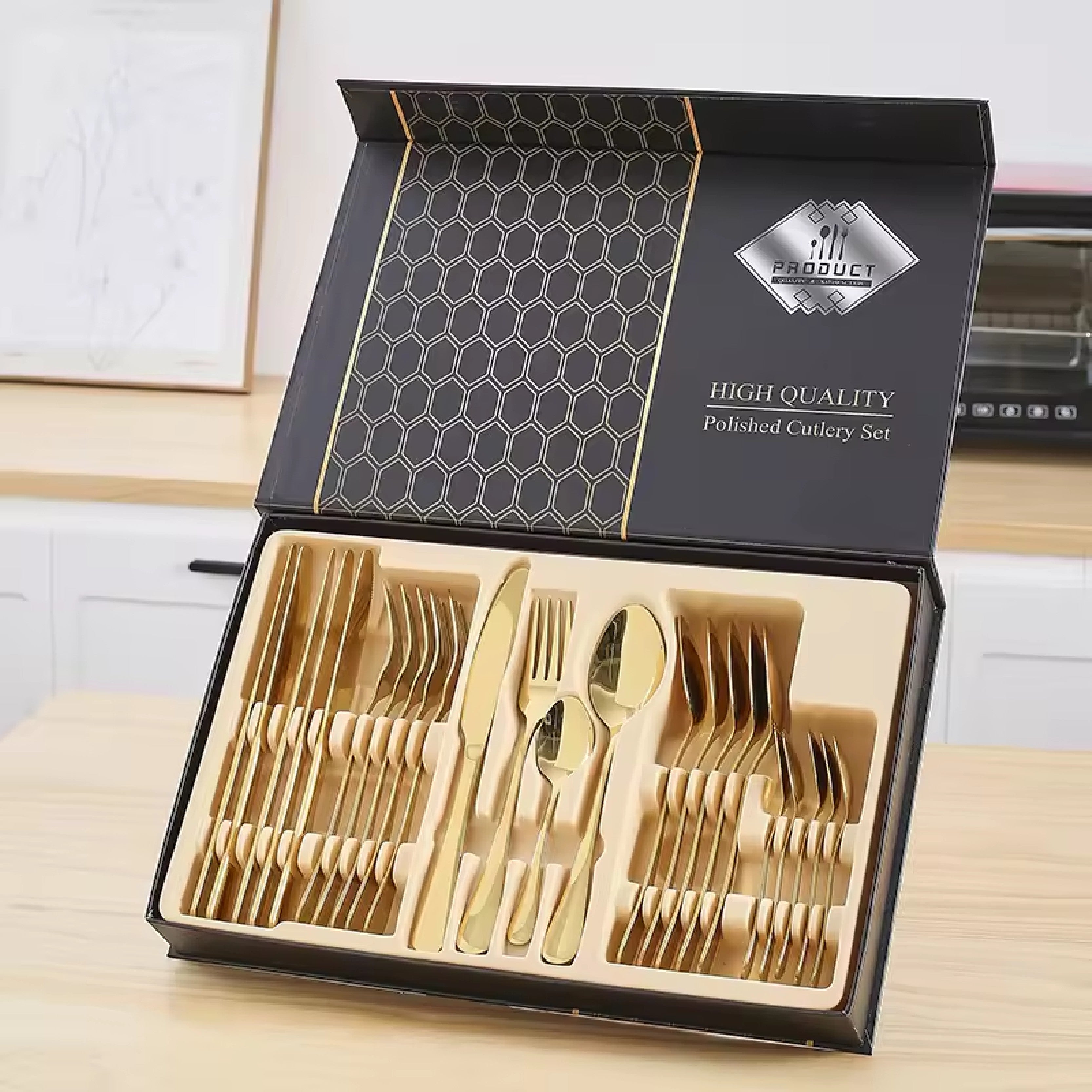 Juego Cubiertos Elegance - 24 Piezas Acero Inoxidable