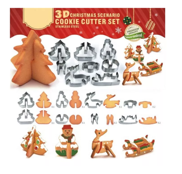 NaviCookies - Moldes para Galletas Navideñas (8 unid)