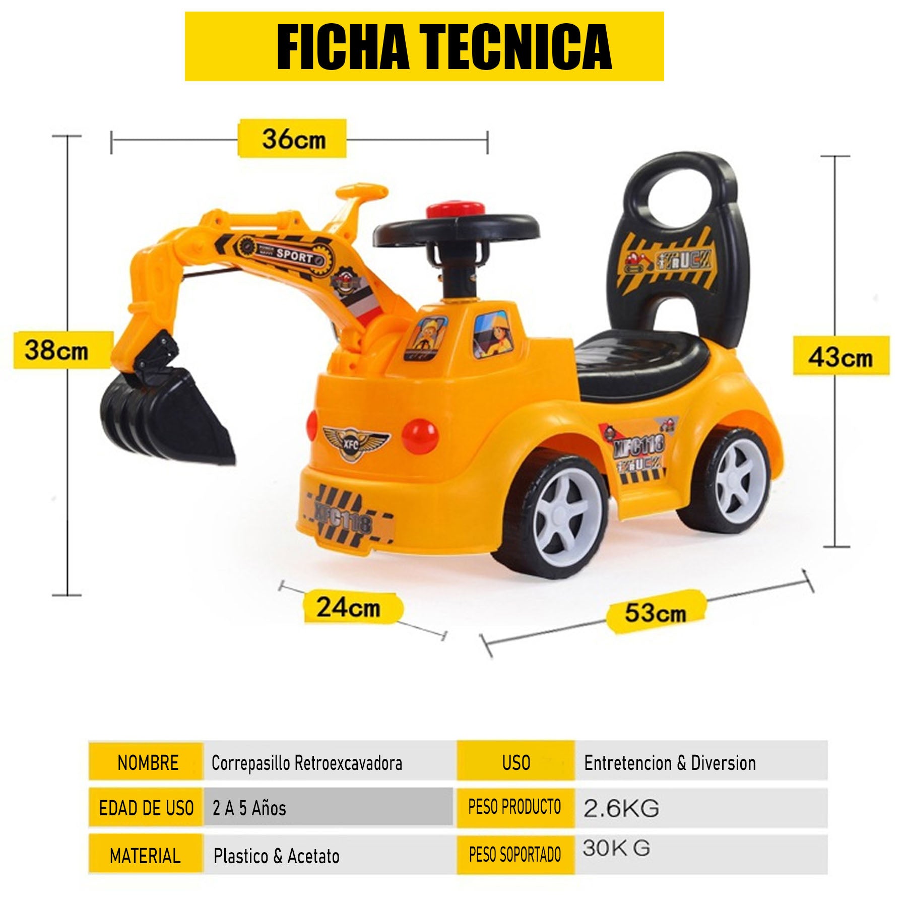 Mini Excavador Pro - Correpasillos