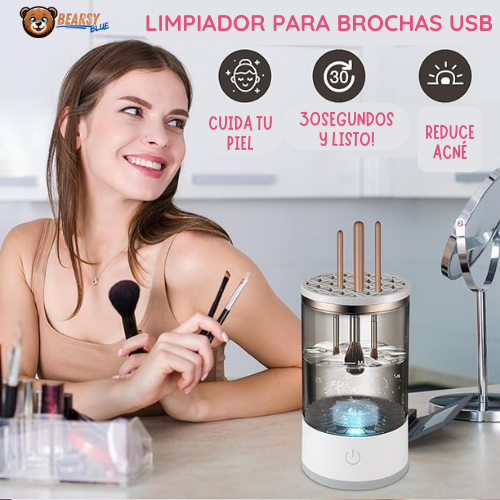 LimpiaBrush - Limpiador De Brochas De Maquillaje 3 en 1
