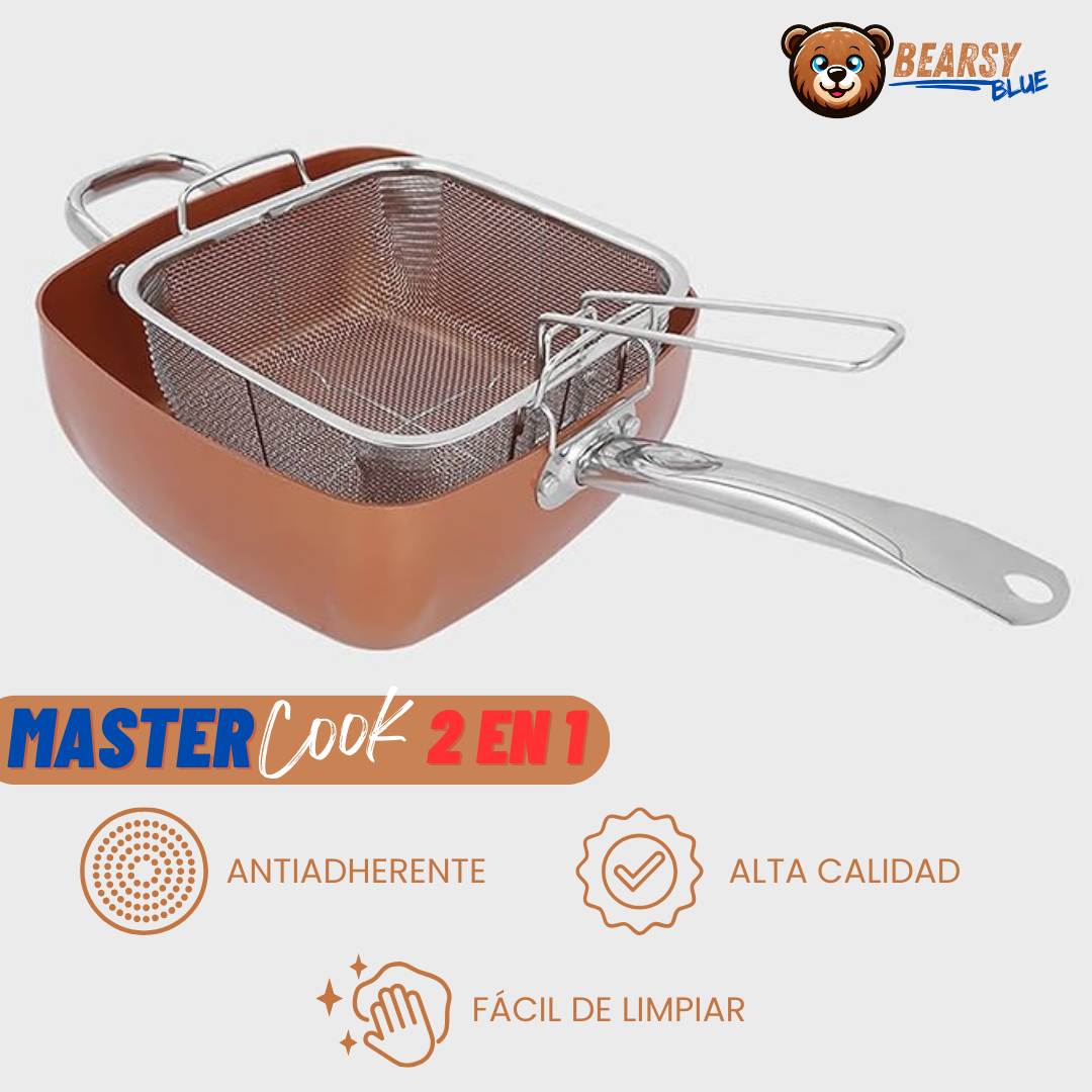 MasterCook 2 en 1🍲👩‍🍳  - Olla y Sartén 2 En 1 Cuadrada